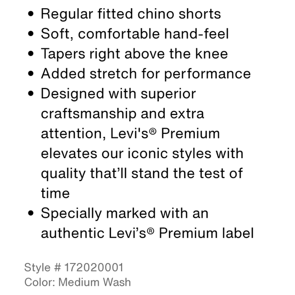 [NWT] Levi's premium XX Chino taper fit tie dye men's shorts - Picture 8 of 9